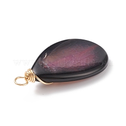 Natural Crackle Agate Pendants&nbsp;PALLOY-JF01867-02
