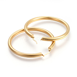 201 Stainless Steel Big Hoop Earrings&nbsp;EJEW-A052-19D-G