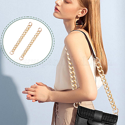 2Pcs Aluminum Curb Chain Purse Strap Extender&nbsp;FIND-HY0004-37LG