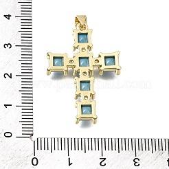 Brass Pave Cubic Zirconia Pendants&nbsp;CU-CBAE7DF-11G-C05
