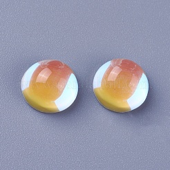 フラットバックk9ガラスカボション  半円/ドーム  ミックスカラー  10x6mm&nbsp;X-RGLA-F062-D