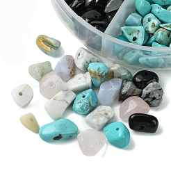 60G 6 Styles Natural & Synthetic  Gemstone Beads Chips&nbsp;G-FS0005-80