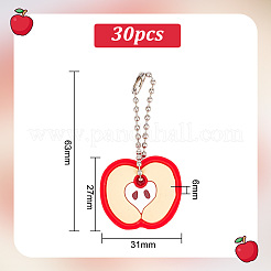 30Pcs PVC Anti-Lost Key Sleeve Pendant Decorations&nbsp;HJEW-GO0001-06
