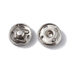 変色しない202ステンレススチール製スナップボタン  衣服のボタン  ミシンアクセサリー  ステンレス鋼色  12x4.5mm&nbsp;BUTT-I017-01B-P
