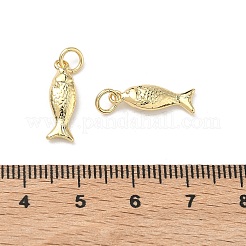 真鍮チャーム  魚のチャーム  カドミウムフリー＆鉛フリー  長持ちメッキ  ラックめっき  18KGP本金メッキ  16.5x5x3mm  丸カン：5x0.8ミリ  内径：3mm&nbsp;LS-KK-C252-01C-G