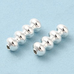 真鍮ビーズ  カドミウムフリー＆鉛フリー  円チューブ  925銀メッキ  13x4mm  穴：1.2mm&nbsp;KK-M250-32S