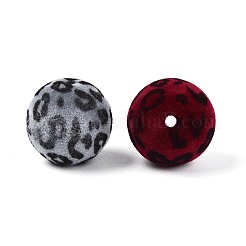 Flocking Opaque Acrylic Beads&nbsp;OACR-T030-02M