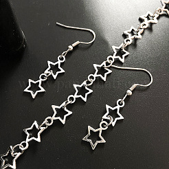 Alloy Hollow Star Bracelets & Dangle Earrings Sets for Women&nbsp;FS-WG05F94-01