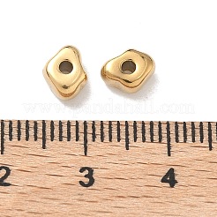 304ステンレススチールビーズ  ナゲット  イオンプレーティング（ip）  18KGP本金メッキ  7x5.5x3.5mm  穴：1.4mm&nbsp;STAS-Z184-33G-04