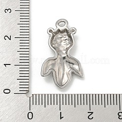 304ステンレスペンダント  金魚チャーム  ステンレス鋼色  25.5x14.5x3mm  穴：1.8mm&nbsp;STAS-N103-76P
