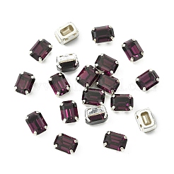 プレシオサ® マキシマ クリスタル 縫い付けカップ  マルチ連リンク  チェコクリスタル  真鍮製爪付き台座付き  719 37 406 八角形  銀  アメジスト 20050 個  8x6mm&nbsp;Y-PRC-SC8-20050-S