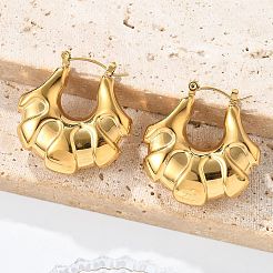 304 Stainless Steel Hoop Earrings&nbsp;EJEW-R026-01G