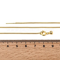 1.2mmの真鍮ベネチアンチェーン、調節可能なスライダーネックレス  長持ちメッキ  ラックめっき  ゴールドカラー  17.91インチ（45.5cm）&nbsp;NJEW-C116-01G