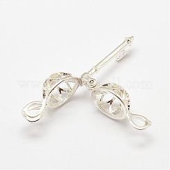 Brass Diffuser Locket Pendants&nbsp;KK-P100-20S-RS