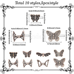 50Pcs 10 Styles Tibetan Style Alloy Beads&nbsp;TIBE-SC0002-45