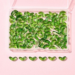 100Pcs Spray Painted Transparent Glass Beads&nbsp;GLAA-FS0002-04