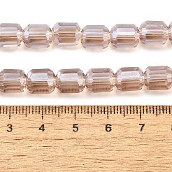 電気メッキガラスビーズセット  ファセットバレル  アザミ  9x7.5mm  穴：1.3mm  約60個/連  21.46''（54.5センチメートル）&nbsp;GLAA-G112-07K