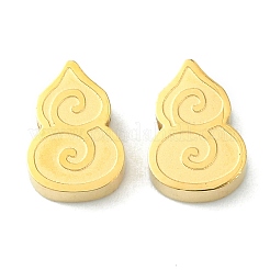 304ステンレススチールビーズ  ヒョウタン  14KGP本金メッキ  10.5x7.5x2.8mm  穴：1.4mm&nbsp;STAS-L269-074G