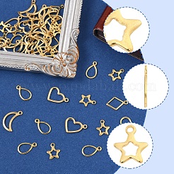 60Pcs 5 Styles 304 Stainless Steel Charms&nbsp;STAS-FS0001-87