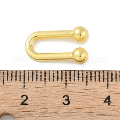 ラックメッキ真鍮U字型リンクバックルドレスリングリアビキニ水着アクセサリー  長持ちメッキ  鉛フリー＆カドミウムフリー  18KGP本金メッキ  15.5x9x4mm&nbsp;KK-A224-24B-G