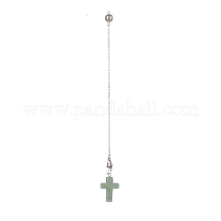 Natural Gemstone Cross Dowsing Pendulums&nbsp;PALLOY-JF02021