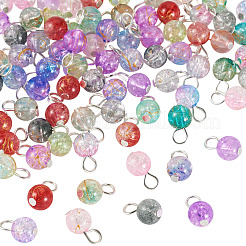 80Pcs 8 Style Transparent Acrylic Pendants&nbsp;PALLOY-TAC0201