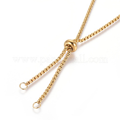 Ion Plating(IP) Adjustable 304 Stainless Steel Slider Necklaces&nbsp;MAK-L026-05A-G