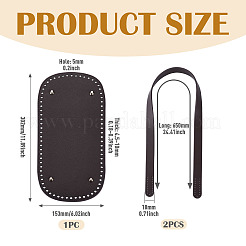 1Pc Oval PU Leather Knitting Crochet Bags Nail Bottom Shaper Pad&nbsp;DIY-TA0014-91C