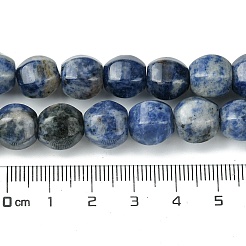 天然ブルースポットジャスパービーズ連売り  多面カット  ラウンド  10mm  穴：1.3mm  約40個/連  16.14~16.22''（41~41.2センチメートル）&nbsp;G-H023-A07-01