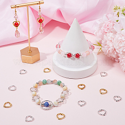 120 個 2 色のチベットスタイル合金ビーズフレーム  ハート  鉛フリー＆カドミウムフリー  ミックスカラー  13~13.5x13~14x2mm  穴：1.5mm  60個/カラー&nbsp;TIBE-SP0001-15