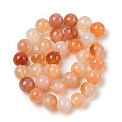 天然石赤瑪瑙ビーズ連売り  ラウンド  12mm  穴：1.2mm  約33個/連  15.35''（39センチメートル）&nbsp;G-A248-A06-04
