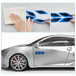 3セット3色葉形樹脂車ドアプロテクター衝突防止ストリップステッカー  反射ステッカー  ミックスカラー  100x34x2mm  1セット/色&nbsp;STIC-FH0001-15B
