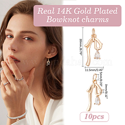 10Pcs Brass Micro Pave Cubic Zirconia Pendants&nbsp;KK-ME0002-21