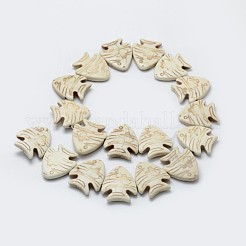 合成マグネサイトビーズ連売り  魚  26x22.5x5.5mm  穴：1mm  約18個/連  1連売り/ 2g  13インチ&nbsp;G-P228-55