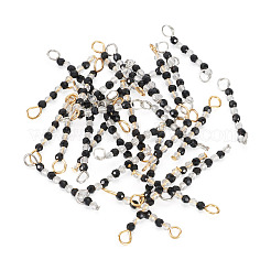 Transparent Glass Beads Connector Charms&nbsp;PALLOY-TA00135