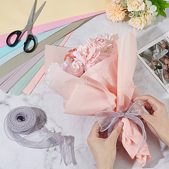 80Pcs 8 Colors Flower Gift Wrapping Paper&nbsp;DIY-CU0001-01