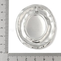 304ステンレススチール製ビッグペンダント  オーバルチャーム  変色防止  ステンレス鋼色  55x46x6.5mm  穴：5.5x3mm&nbsp;STAS-D376-15P