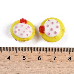 手作りのランプワークの凹凸のあるビーズ連売り  苺  きいろ  16x17x13mm  穴：1.6mm  約30個/連  183.86''（467センチメートル）&nbsp;LAMP-Q002-02A