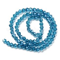 Transparent Electroplate Glass Beads Strands&nbsp;LS-GLAA-F029-4mm-C01