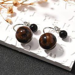 Alloy & 925 Sterling Silver & Resin Stud Earrings&nbsp;LS-EJEW-Q013-10A