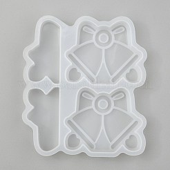 クリスマスベルトロートッパーシリコンモールド装飾  ストローアタッチメントエポキシレジンキャストモールド  DIYクラフト作り用品用  ホワイト  90x78x9mm  インナーサイズ：41~41x21~49mm&nbsp;DIY-J003-08