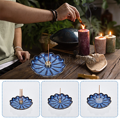 4Pcs 4 Styles Brass Incense Burners Holder&nbsp;AJEW-GA0010-10