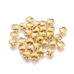チベット風合金ハートチャーム  カドミウムフリー＆ニッケルフリー＆鉛フリー  アンティーク黄金  8x7x2.5mm  穴：2mm&nbsp;TIBEP-LFH260Y-AG-FF