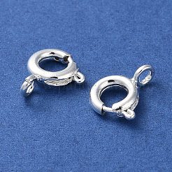 ラックメッキ真鍮製引き輪  長持ちメッキ  鉛フリー＆カドミウムフリー  銀  6x1.8mm  穴：1.6mm&nbsp;KK-F090-22S
