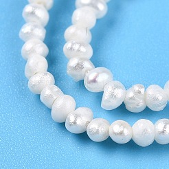 天然養殖淡水パールビーズ連売り  溝付きジャガイモ  乳白色  1.5~2x1.5~3.5mm  穴：0.5mm  約224~229個/連  14.57~14.96インチ（37~38cm）&nbsp;PEAR-N013-01