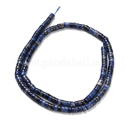 天然石ソーダライトビーズ連売り  ディスク  ヒシビーズ  4x2~2.5mm  穴：0.7mm  約158~160個/連  14.96''~15.16''（38~38.5センチメートル）&nbsp;G-Z110-A03-2x4mm