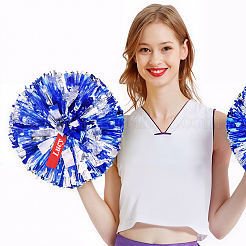 24Pcs 2 Colors Polyester Cheerleader Pom Poms Labels Ribbon&nbsp;FIND-CN0002-32