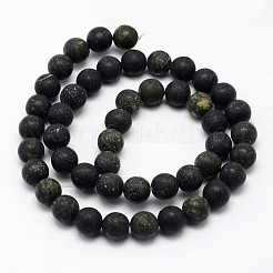 Natural Serpentine/Green Lace Stone Beads Strands&nbsp;G-D676-4mm