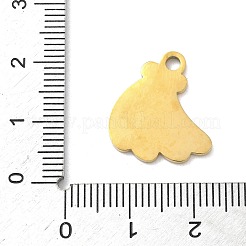 304ステンレススチール製フルーツエナメルペンダント  18KGP本金メッキ  バナナ  18.5x17x1.5mm  穴：2.2mm&nbsp;LS-STAS-G362-04G-05