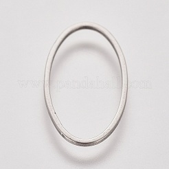 ステンレス鋼の連結リング  オーバル  ステンレス鋼色  20.5x11.5x0.8mm  内径：10x19.5mm&nbsp;STAS-WH0014-12B